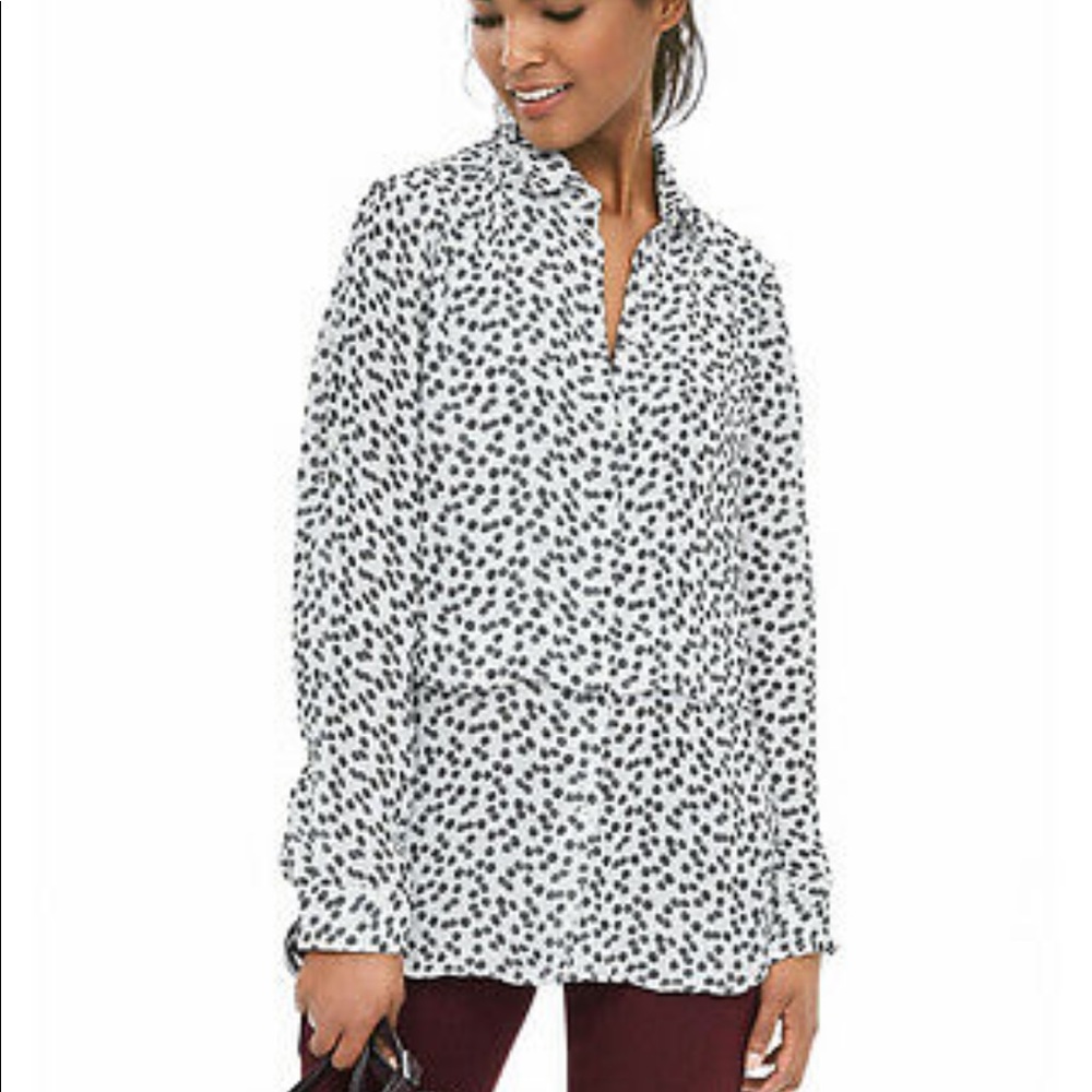 Banana Republic Painterly Dot Blouse
